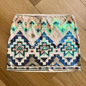 Express Sequin Mini Skirt - XS